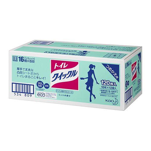 他サイト： 花王 トイレクイックル 1ケース(10枚/袋×12袋入) (1ケース(10枚×12袋入り))(61-8509-46) 取り寄せ商の商品画像