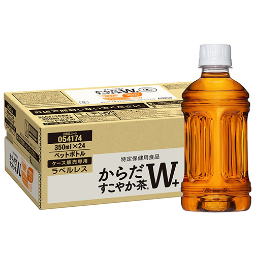 他サイト： コカ・コーラ からだすこやか茶W ラベルレス 350ml ペットボトル 1ケース(24本)(052903) 目安在庫=○の商品画像