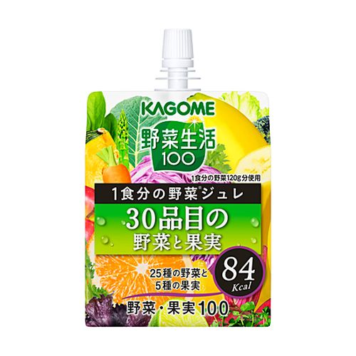 他サイト： カゴメ 野菜生活100野菜ジュレ30品目野菜と果実 180g ×30本(4901306072028x30) 取り寄せ商品の商品画像