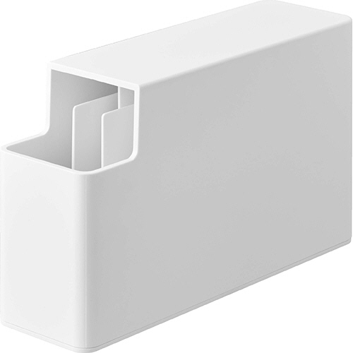 他サイト： 山崎実業 スリムプラスチックバッグケース タワー ホワイト 1個(3976) 目安在庫=○の商品画像