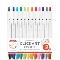 他サイト： ゼブラ 水性ペン クリッカート 12色セットST(WYSS22-12CST) 目安在庫=○の商品画像