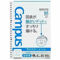 他サイト： コクヨ キャンパスルーズ図表6MM B5(ノ-F836BK) 目安在庫=○の商品画像
