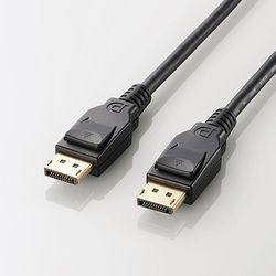 他サイト： エレコム ディスプレイポートケーブル ver1.2 1.5m ブラック CAC-DP1215BK 目安在庫=△の商品画像
