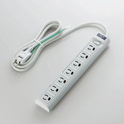 他サイト： エレコム 延長コード 電源タップ 2m 3ピン 7個口 一括スイッチ 雷ガード EU RoHS指令(T-T05-3720LG/Rの商品画像