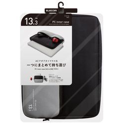 他サイト： エレコム PC用インナーバッグ ポケット付 13.3インチ ブラック BM-IBPT13BK メーカー在庫品の商品画像