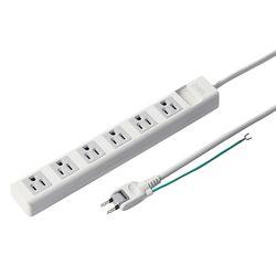 他サイト： サンワサプライ 電源タップ マグネット付き 3P・6個口 2.5m TAP-N3625MGN メーカー在庫品の商品画像