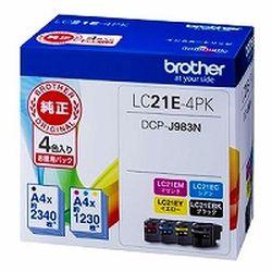 他サイト： ブラザー インクカートリッジ 4色パック(BK/C/M/Y) LC21E-4PK 目安在庫=△の商品画像