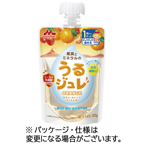 他サイト： 森永乳業 果実とミネラルのうるジュレ ORANGE 100g 1セット(6個)(4902720137805 x6) 取り寄せ商品の商品画像