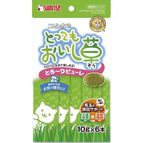 他サイト： 【セット販売】 サンライズ ニャン太のおいし草 とろーりピューレ 10g×6本 (×6セット)の商品画像