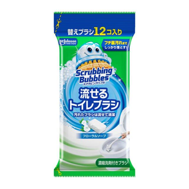 他サイト： 【セット販売】スクラビングバブル 流せるトイレブラシ フローラルソープ替え 12個入(×3セット)の商品画像