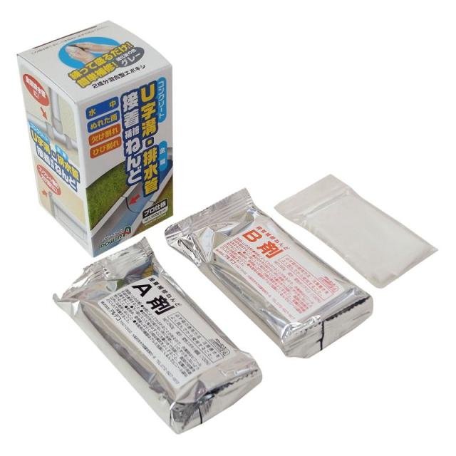 他サイト： U字溝・排水管接着補修ねんど 灰色 500g アルテコ (E03)の商品画像