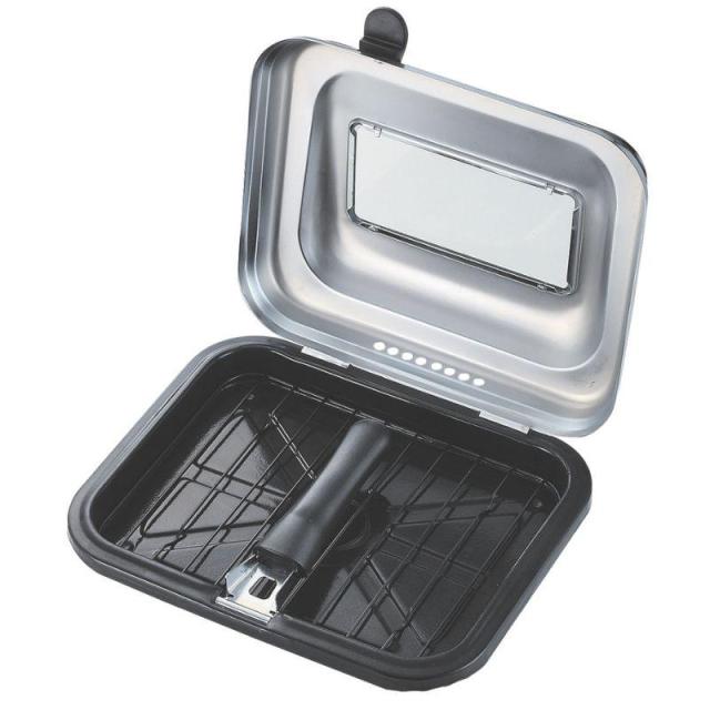 他サイト： パール金属 ホットグリル IH対応 ガラス窓付ロースター HB-6041の商品画像