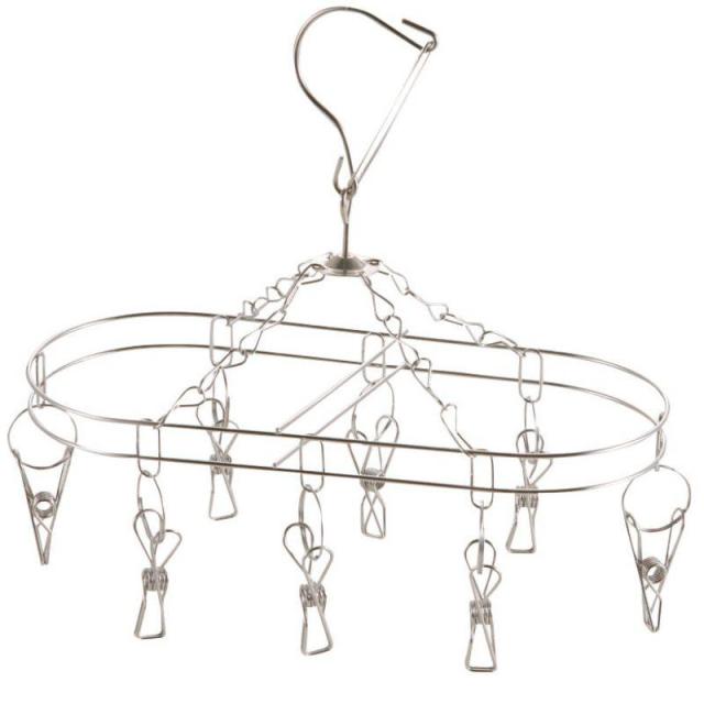 他サイト： パール金属 メタリア ステンレス製 スマートハンガー8ピンチ HB-6172の商品画像