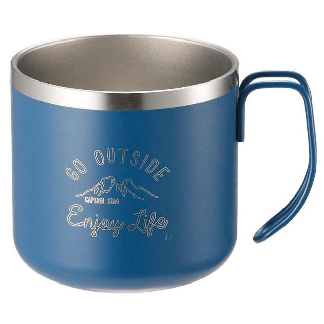 他サイト： パール金属 モンテ ダブルステンレスマグ カップ350 ブルー UE-3433の商品画像