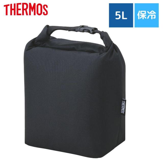 他サイト： サーモス 保冷ロールトップバッグ ブラック 保冷 開け閉め簡単 RFK-005 保冷剤入れ 氷 保冷剤 熱中症対策の商品画像