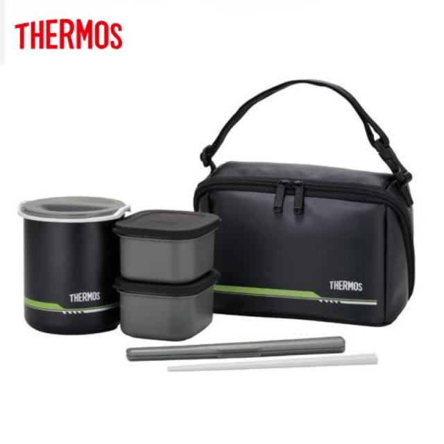 他サイト： 即納在庫品 サーモス 保温弁当箱 DBQ-502 マットブラック 茶碗2.5杯分 真空断熱 食洗機OK 電子レンジOK ポーチ付の商品画像