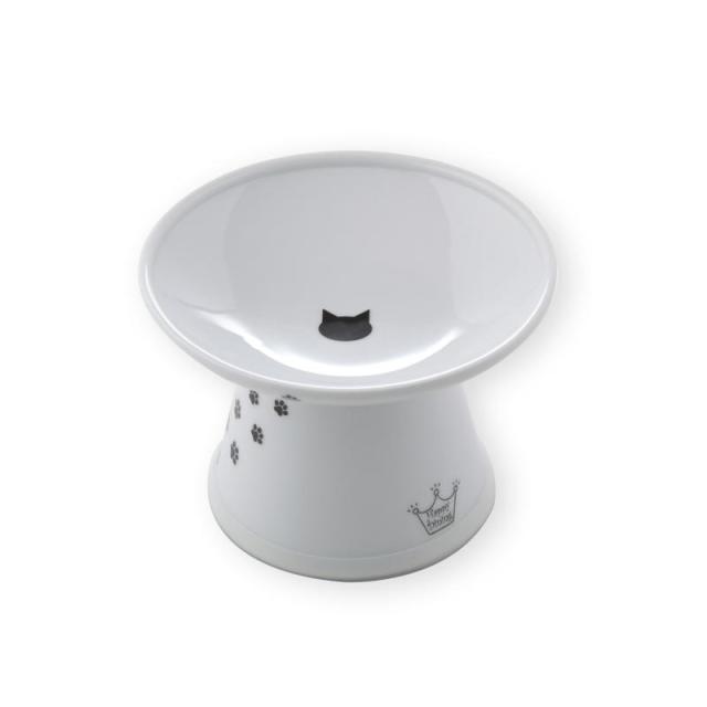 他サイト：  ハッピーダイニング 猫用 脚付フードボウル 浅広口タイプ 猫柄 猫壱 の商品画像