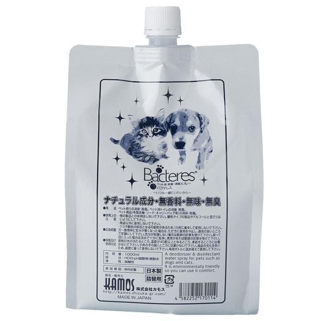 他サイト：  カモス 犬 除菌 消臭 芳香剤 バクテレス1000詰替 1000ml の商品画像