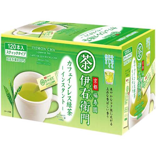 他サイト： 伊右衛門 カフェインレスインスタント緑茶スティック 120本入 / 0.8g×120本入 宇治の露製茶 (E1731)の商品画像