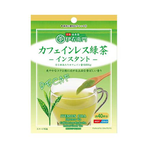 他サイト： 伊右衛門 カフェインレスインスタント緑茶 32g袋 / 32g袋 宇治の露製茶 食事関連/介護食・健康食品/飲料 (E1731)の商品画像