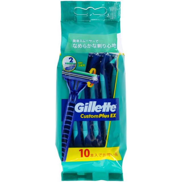 他サイト： ジレット カスタムプラスEX ディスポーザブル首振式 10本入 P&G カミソリ/男性用/使い捨ての商品画像
