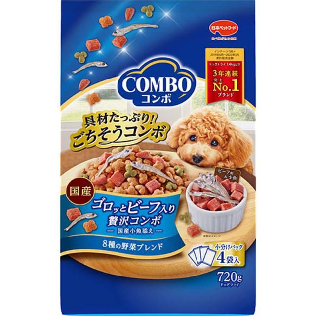 他サイト：  日本ペットフード コンボドッグごろっとビーフ 犬 ドライ 1?6歳まで 成 720g の商品画像