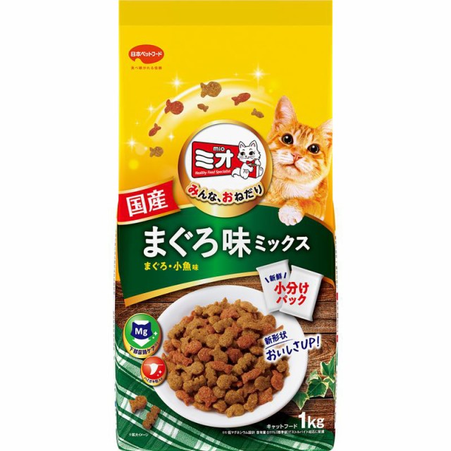 他サイト： ミオ ドライ まぐろ味ミックス 1kg まぐろ 小魚 日本ペットフードの商品画像