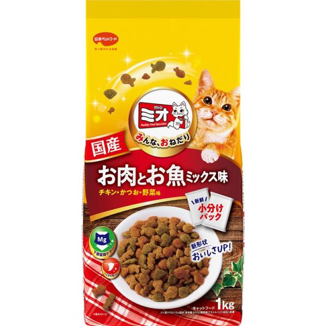 他サイト： ミオ ドライ お肉とお魚ミックス味 1kg チキン かつお 野菜 日本ペットフードの商品画像