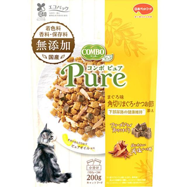 他サイト：  日本ペットフード コンボピュアC角切りまぐろ 猫 ドライ 1?6歳まで 成 200g の商品画像