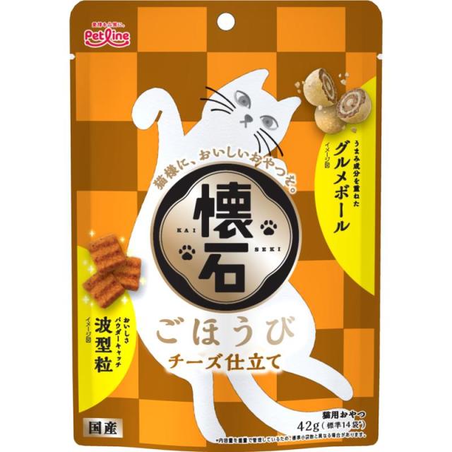 他サイト： ペットライン 懐石ごほうび チーズ仕立て 42gの商品画像