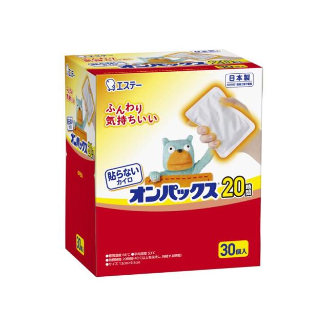 他サイト： エステー オンパックス 貼らないカイロ レギュラー 30個入 使い捨てカイロ カイロ/汎用品の商品画像