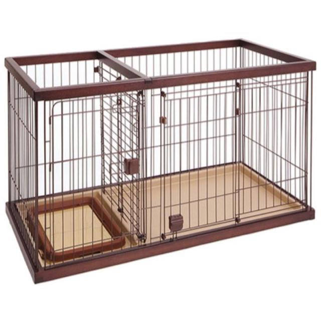 他サイト： 即納在庫品 ペティオ トイレのしつけが出来る ドッグルームサークル ブラウン レギュラー Petio 超小型犬 小型犬 ケージ の商品画像