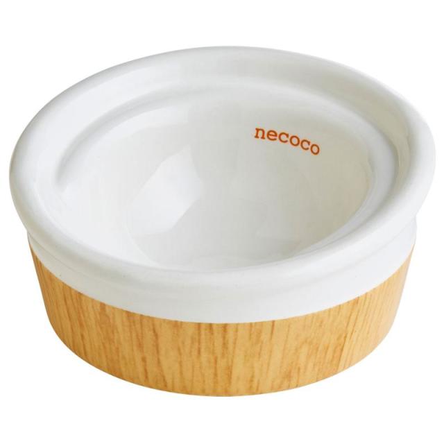 他サイト： ペティオ(Petio) 猫用食器 necoco 食べやすい 木目調 陶器食器 ドライフード向き ペティオの商品画像