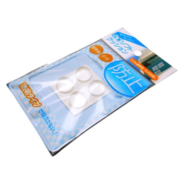 他サイト： 粘着ソフトクッション ドーム型 16mm丸×高さ7.9mm クリアー 4個入り WAKI(和気産業) (CN-004)の商品画像