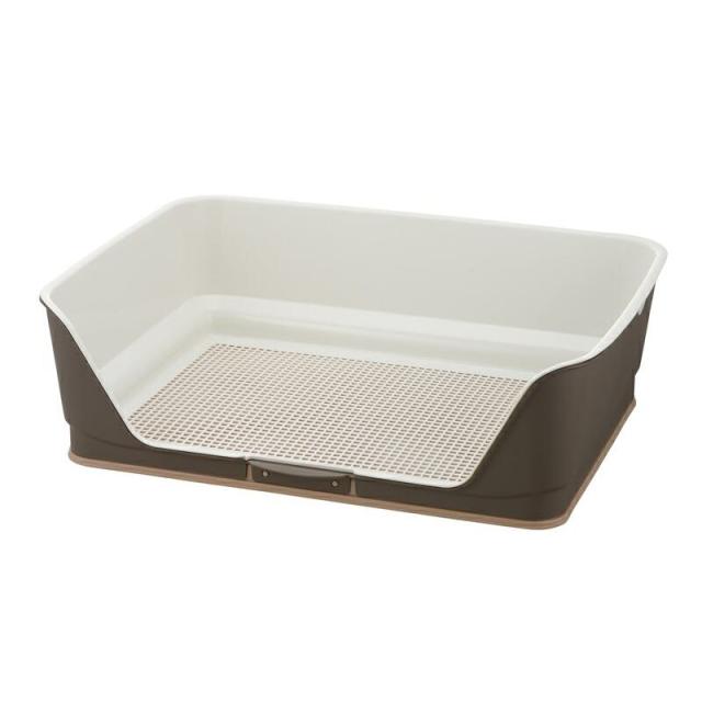 他サイト：  リッチェル 犬 トイレ お掃除簡単ステップ壁付トイレ ワイド ダークブラウン の商品画像