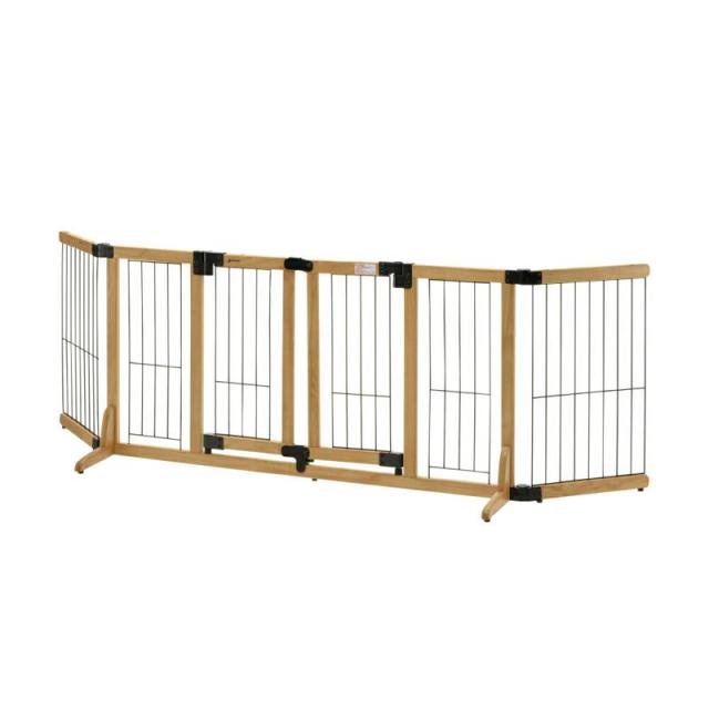 他サイト： リッチェル 木製 おくだけスイングペットゲート ワイド ライトブラウンの商品画像