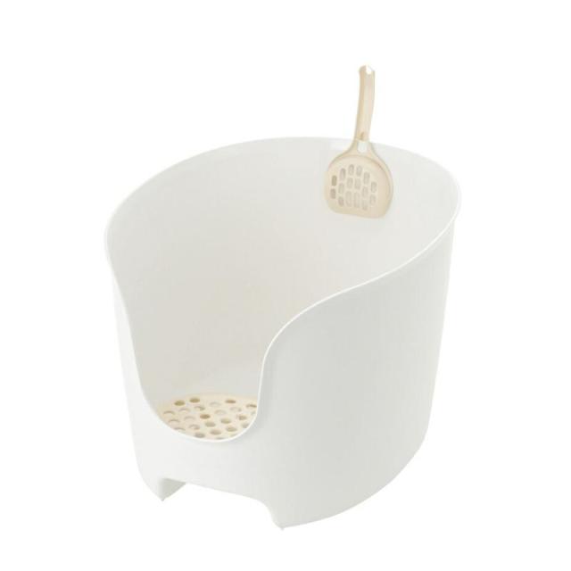 他サイト：  リッチェル 猫 トイレ ラプレ 壁高ネコトイレ ホワイト の商品画像