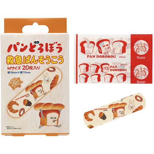 他サイト： スケーター 救急ばんそうこう Mサイズ パンどろぼう 20枚入 QQB1の商品画像