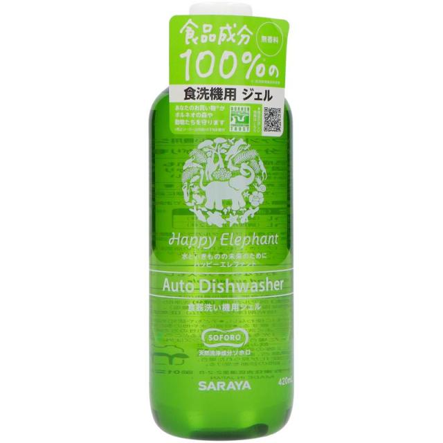 他サイト： サラヤ ハッピーエレファント 食器洗い機用ジェル 420mlの商品画像