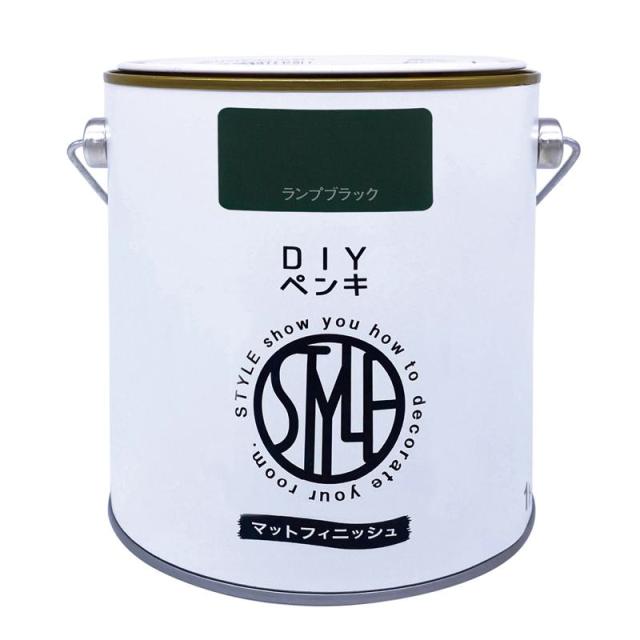 他サイト： ニッペ(Nippe) ペンキ 塗料 水性 DIYペンキ マットフィニッシュ ランプブラック 1kg ニッペホームプロダクツの商品画像