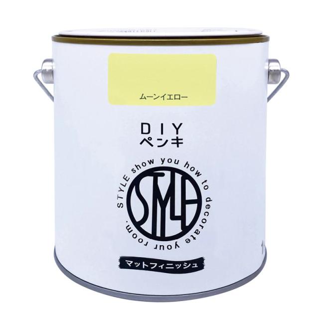 他サイト： ニッペ(Nippe) ペンキ 塗料 水性 DIYペンキ マットフィニッシュ ムーンイエロー 1kg ニッペホームプロダクツの商品画像