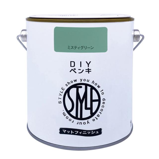 他サイト： ニッペ(Nippe) ペンキ 塗料 水性 DIYペンキ マットフィニッシュ ミスティグリーン 1kg ニッペホームプロダクツの商品画像