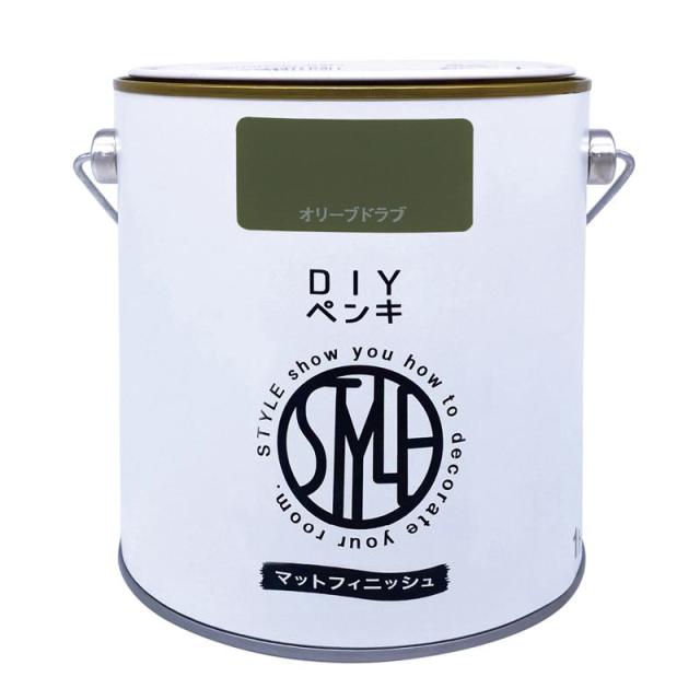 他サイト： ニッペ(Nippe) ペンキ 塗料 水性 DIYペンキ マットフィニッシュ オリーブドラブ 1kg ニッペホームプロダクツの商品画像