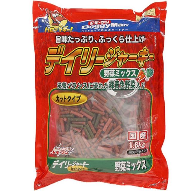 他サイト： ドギーマン(Doggy Man) デイリージャーキー野菜MIXカット 1.6kg ドギーマンハヤシの商品画像