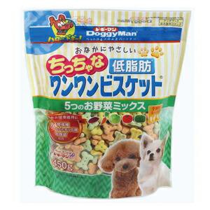 他サイト：  ドギーマン おなかにやさしいちっちゃな低脂肪ワンワンビスケット 5つのお野菜ミックス の商品画像