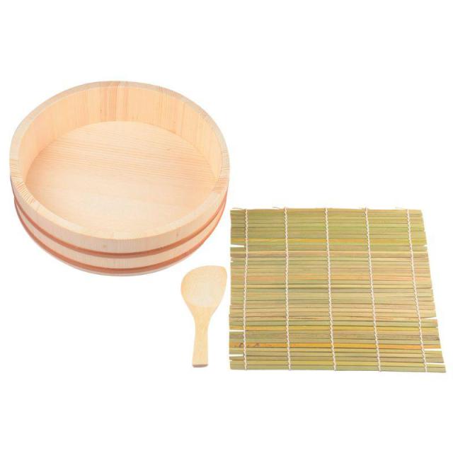 他サイト： パール金属 おウチで楽しい 太巻き・ちらし寿司桶27cm3点セット D-6768の商品画像