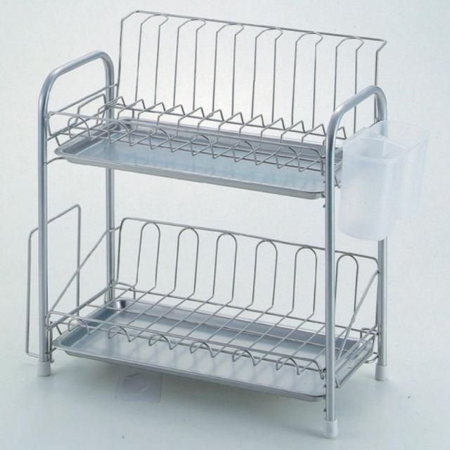 他サイト： パール金属 シンプル・ウェア スリム 2段式水切りバスケット HW-7302の商品画像