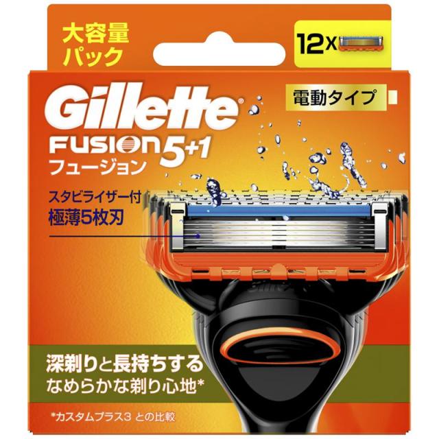 他サイト： ジレット フュージョンパワー 替刃 12個入 P&G カミソリ/男性用/替刃の商品画像