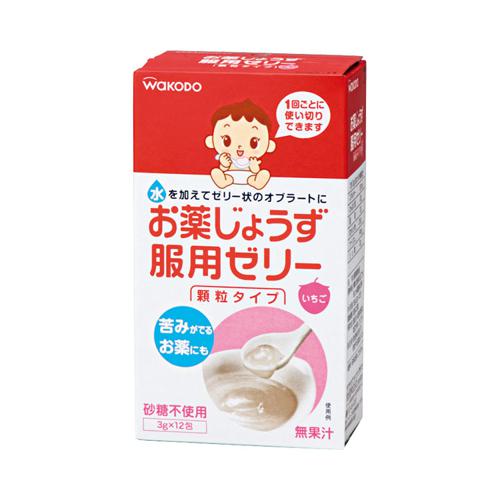 他サイト： お薬じょうず服用ゼリー 顆粒タイプ いちご味 / 134158 3.0g×12包 アサヒグループ食品 (E0482)の商品画像