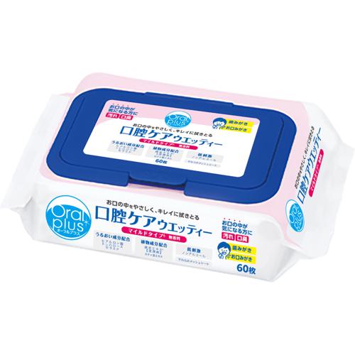 他サイト： オーラルプラス 口腔ケアウエッティー(マイルドタイプ) / 172495 60枚入 アサヒグループ食品 (E0991)の商品画像